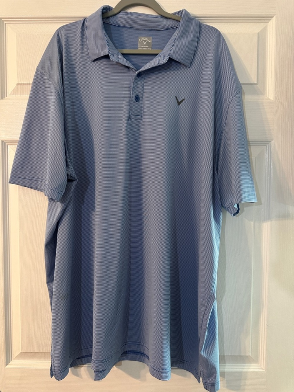 Callaway Men’s Light Blue Stripped Golf Polo Shirt